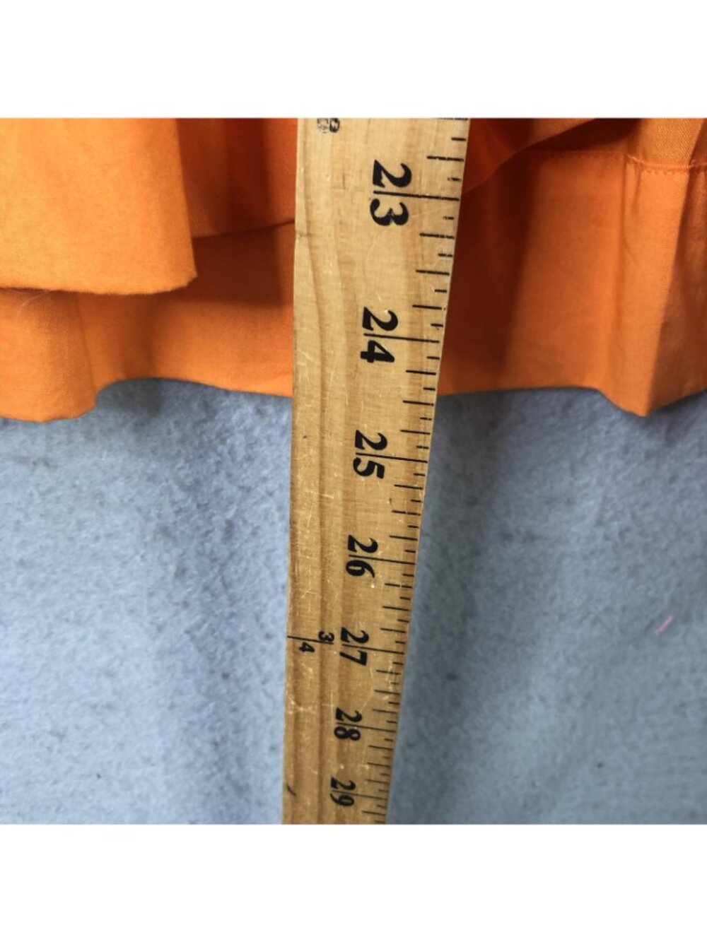 Joe's Jeans Tunic Blouse Womens XS Orange Poplin Empire Poet Peplum Top - Picture 4 of 16
